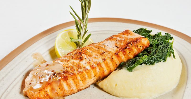 Salmon with Puree for MS