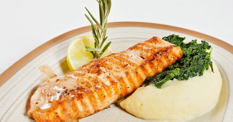 Salmon with Puree for MS