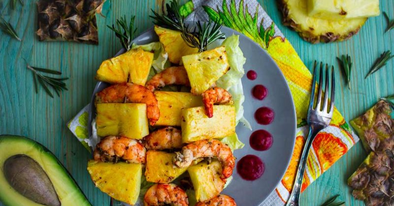 Shrimp Pineapple Salad for MS