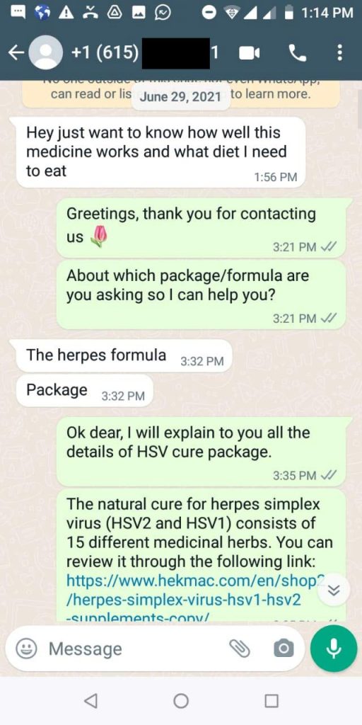 Getting Rid of HSV is Possible! The Story of "Sh"